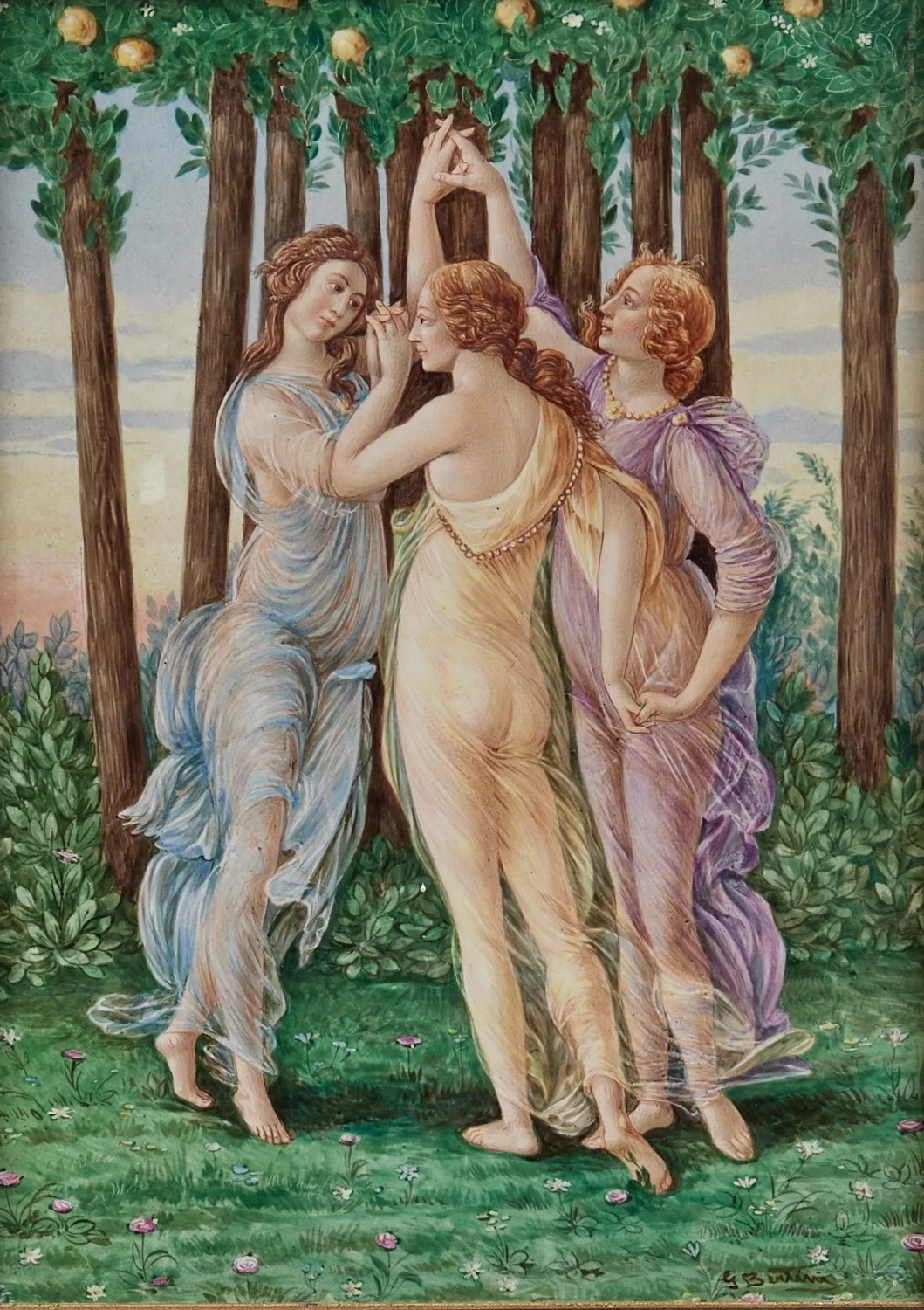 Le tre Grazie, dal Botticelli